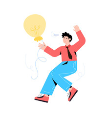 Business growth flat illustration is up for premium use 