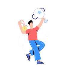 Trendy flat illustration of business vision