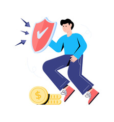 Trendy flat illustration of business vision