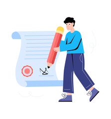 An avatar of architect flat vector 