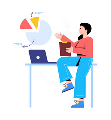 Ecommerce concept, online order flat vector 