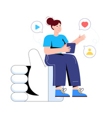 Check this flat illustration of business meeting 