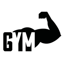 SILHOUETTE OF MAN EXERCISING IN THE GYM