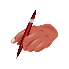 pen in a hand