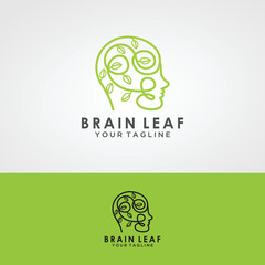 tree brain logo concept. human mind, growth , innovation, thinking, symbol stock illustration.