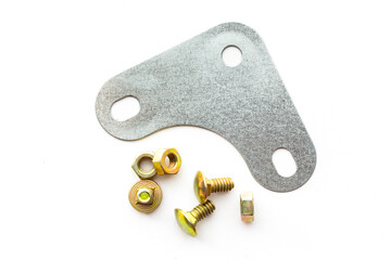 etal bolts, nuts and chain. for adhesive material