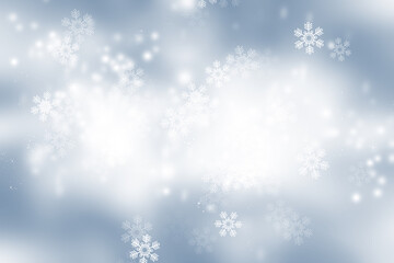 white snow blur abstract background. Bokeh Christmas blurred beautiful shiny Christmas lights