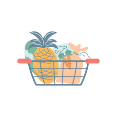 grocery shopping basket