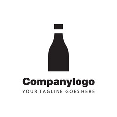 simple black bottle for logo company