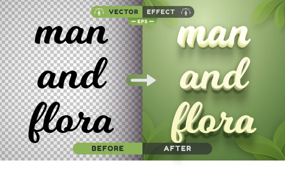 Green Flora - Editable Text Effect, Font Style