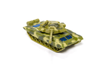 Toy tank isolate white on background. Game