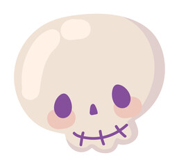 halloween cartoon skull
