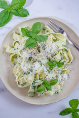 Cacio e pepe, italian cheese and pepper pasta