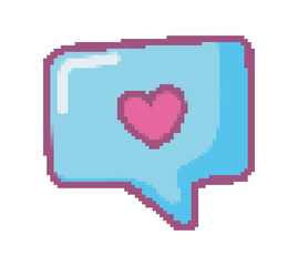 speech bubble heart pixel art