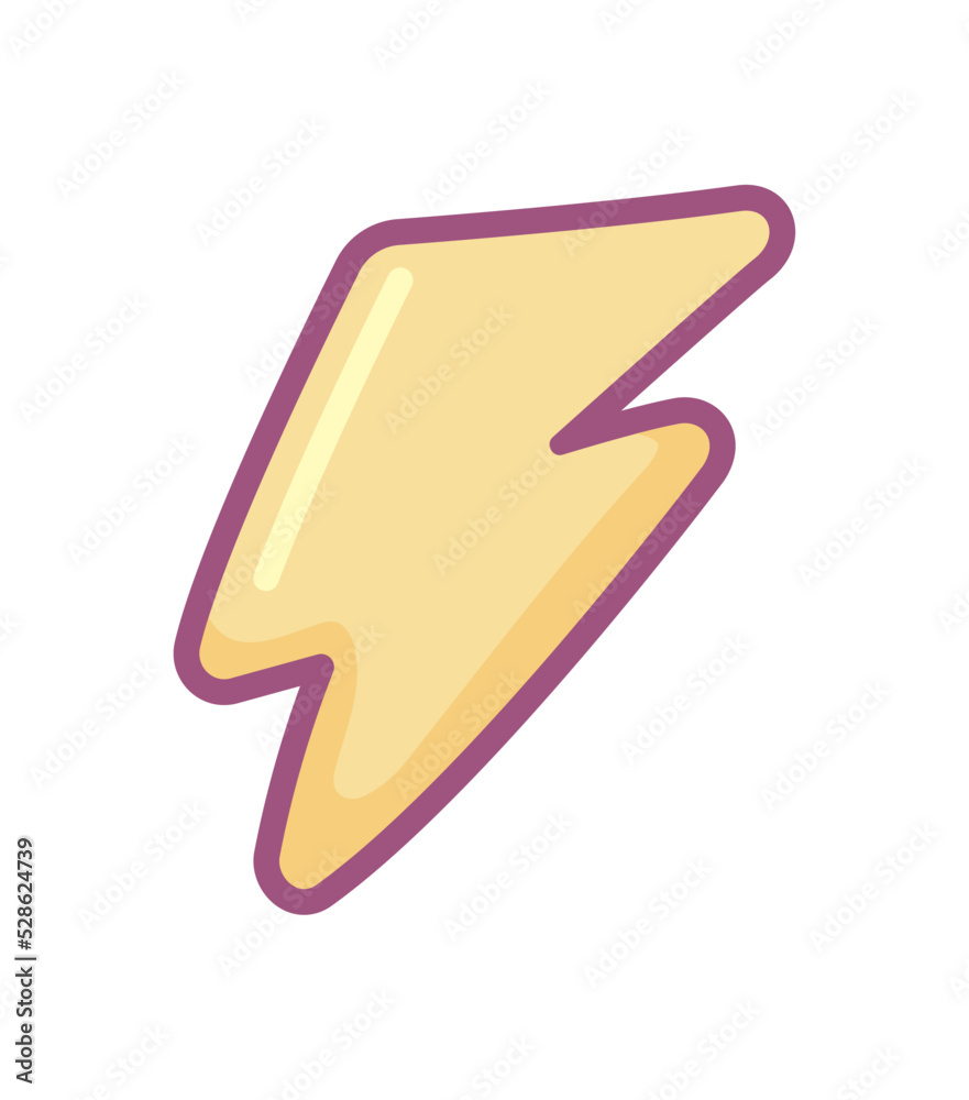 Poster thunderbolt cartoon icon