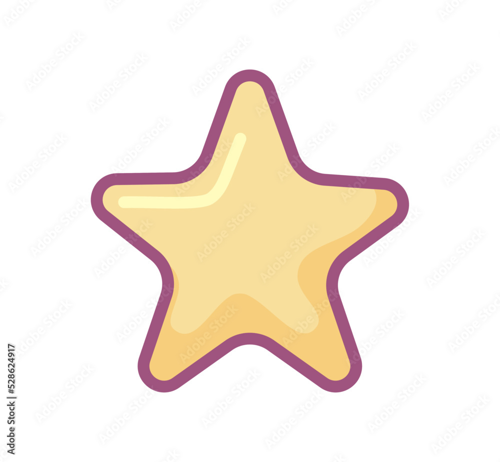 Poster star cartoon icon