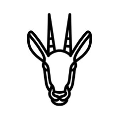 Antelope for animal head illustration, zoo and farms animal icons, nature icons set
