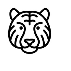 tiger for animal head illustration, zoo and farms animal icons, nature icons set