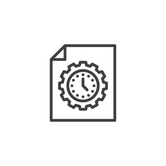 Time management line icon