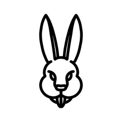 rabbit for animal head illustration, zoo and farms animal icons, nature icons set