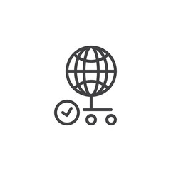 Global solution line icon