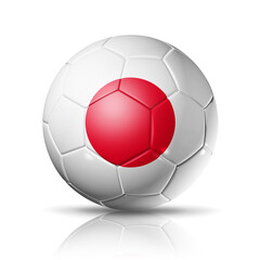 Fototapeta premium Soccer football ball with Japan flag. Illustration