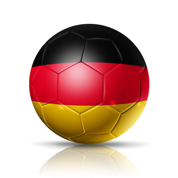 Soccer football ball with Germany flag. Illustration