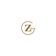 Z ZG Letter Initial logo Vector