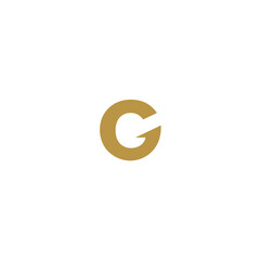 circle g letter initial logo vector
