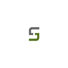 sj initial letter logo vector