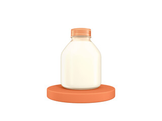 Transparent Pet Milk Bottle Image