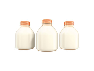 Transparent Pet Milk Bottle Image