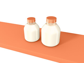 Transparent Pet Milk Bottle Image