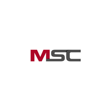 msc letter initial logo vector