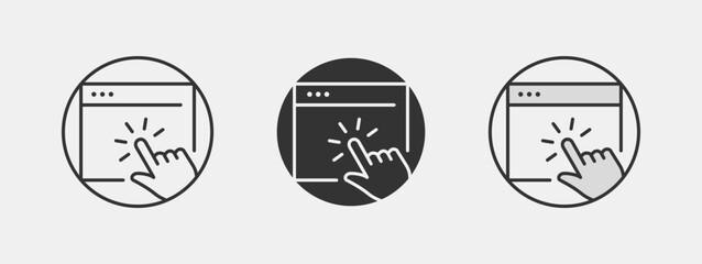 Web page icon. Application development, programming logo template. Vector illustration.