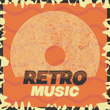 Retro Music 80's Album Cover Vector Illustration