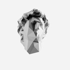 Low poly greek statue neural network style wallpaper background concept.  - 528630357