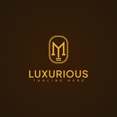 Premium Luxurious Letter M Logo Vector Template