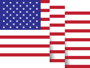 Naklejka premium American flag. USA Independence day