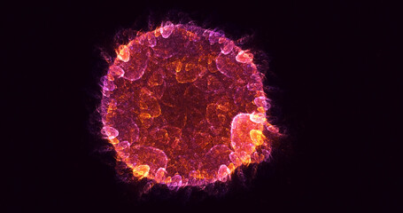 3D rendering abstract circle light background