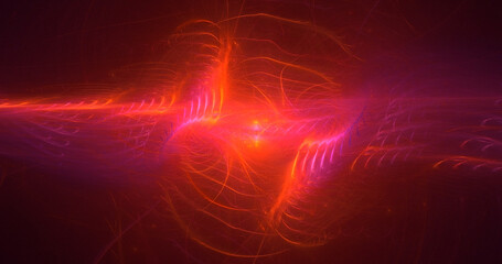 3D rendering abstract colorful fractal light background