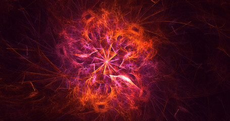 3D rendering abstract circle light background