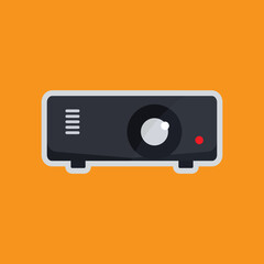 Fototapeta na wymiar Projector icon. Icon related to electronic, technology. Flat icon style. Suitable for stickers and prints. Simple design editable