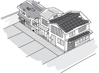 道が狭く路地奥の建て替えが困難な古い家