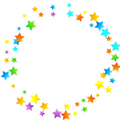 Rainbow Festive Confetti. Carnival Star Falling.