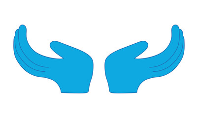 Obraz premium blue hands icon