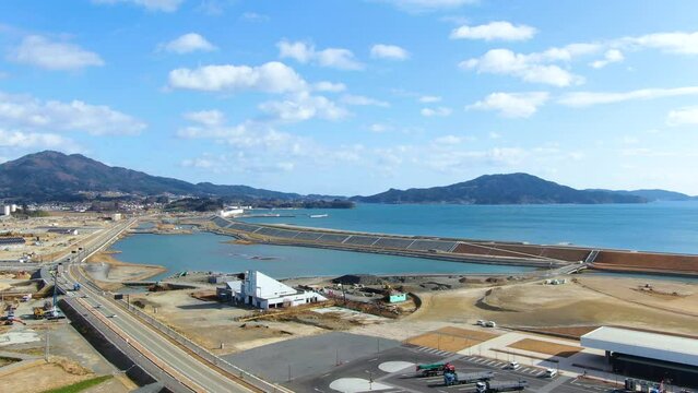 岩手県陸前高田市を上空から 2019年12月撮影