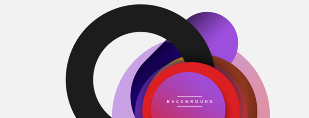 Circle and round shapes abstract background. Vector illustration for wallpaper banner background or landing page