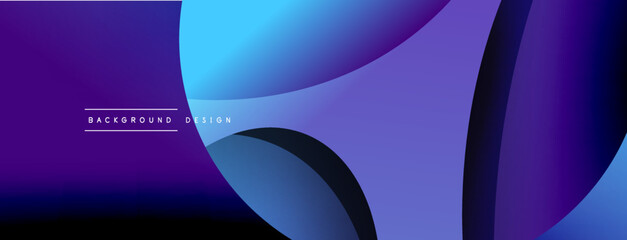 Creative geometric wallpaper. Minimal abstract background. Circle and wave composition vector illustration for wallpaper banner background or landing page