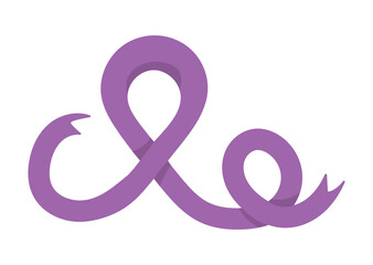 breast cancer ribbon flat icon